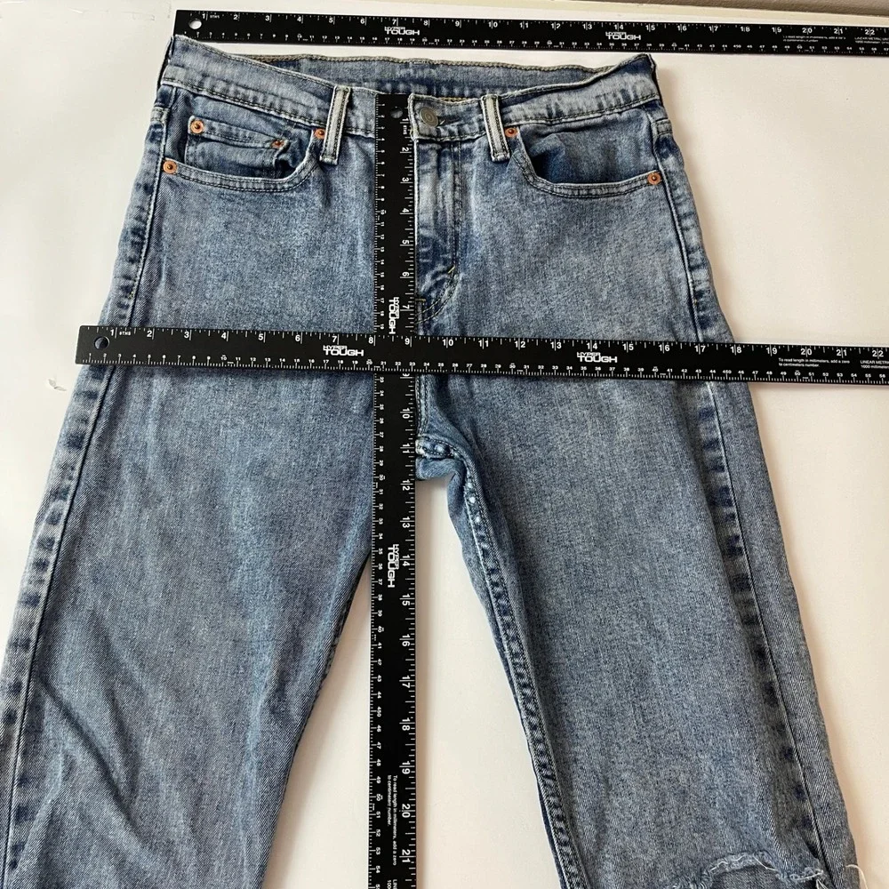 Levis 510 Jeans Mens 30x32 Blue Skinny Fit Preppy Distressed Denim Grunge Rock